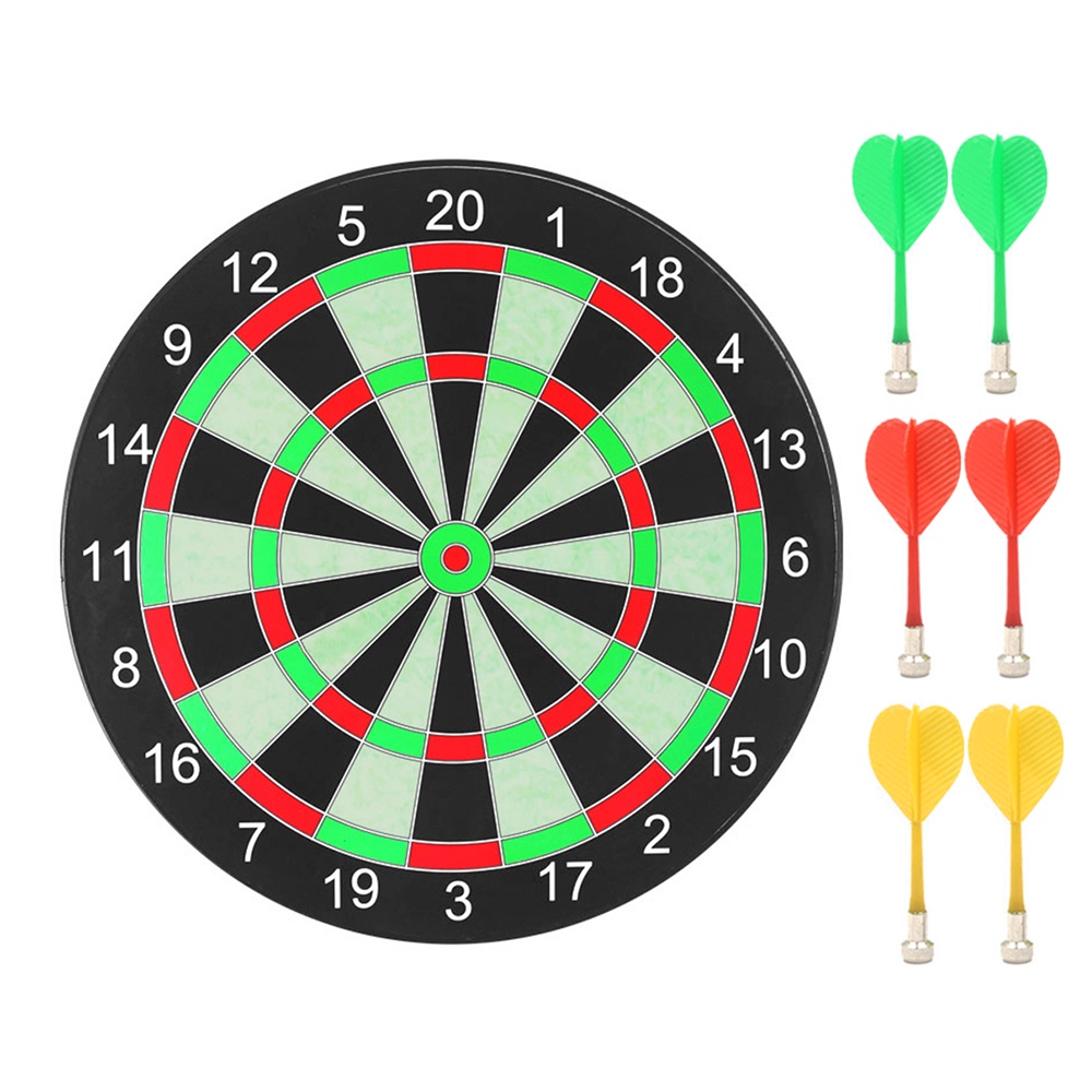 Dart Board 17inch Plastic Dartboard Dart Board Game Set with 6