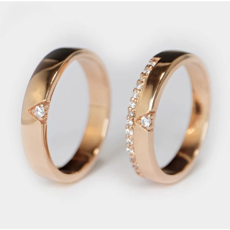 14k/18k Solid Gold Wedding Ring, Couple Ring Pawnable, 100%Authentic ...