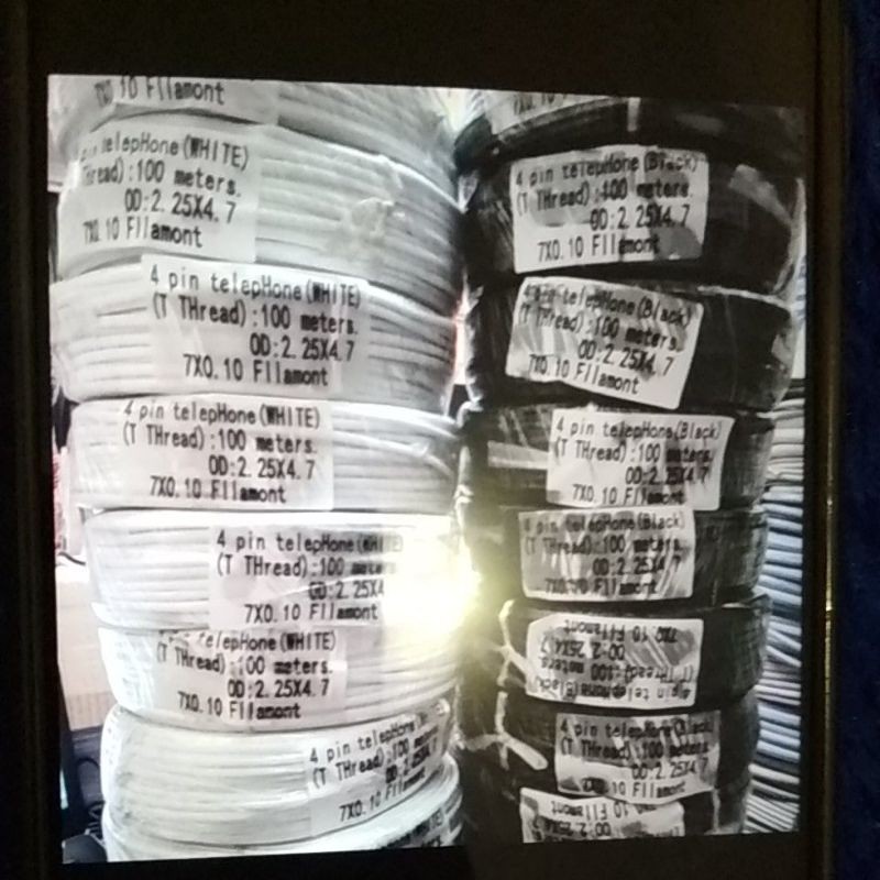 100 METER Flat INDOOR Telephone LINE Cable | Shopee Philippines
