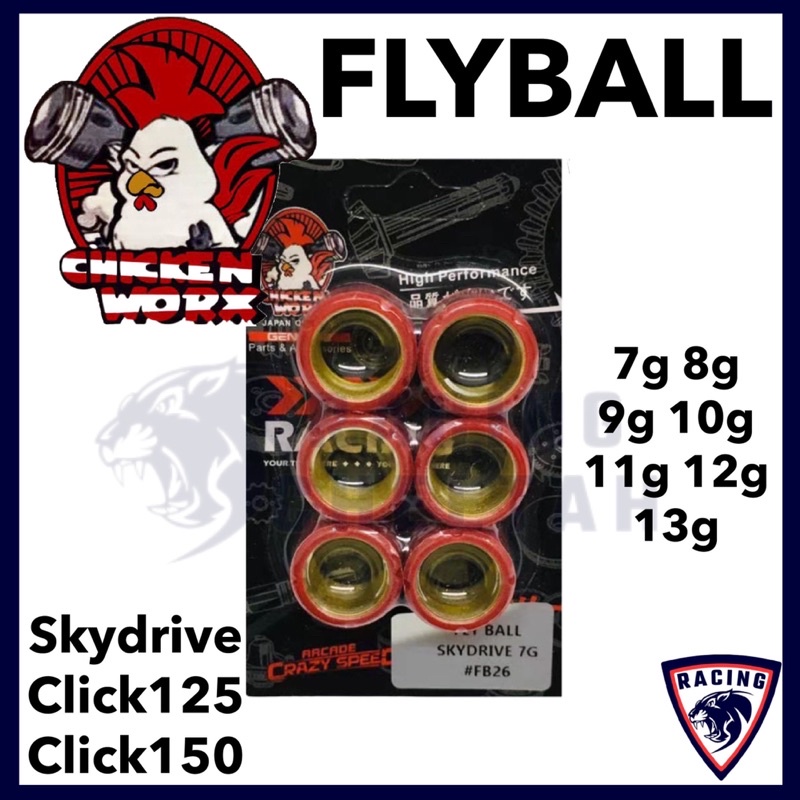 Flyball Set Skydrive Click125 Click150 Chicken Worx | Shopee Philippines