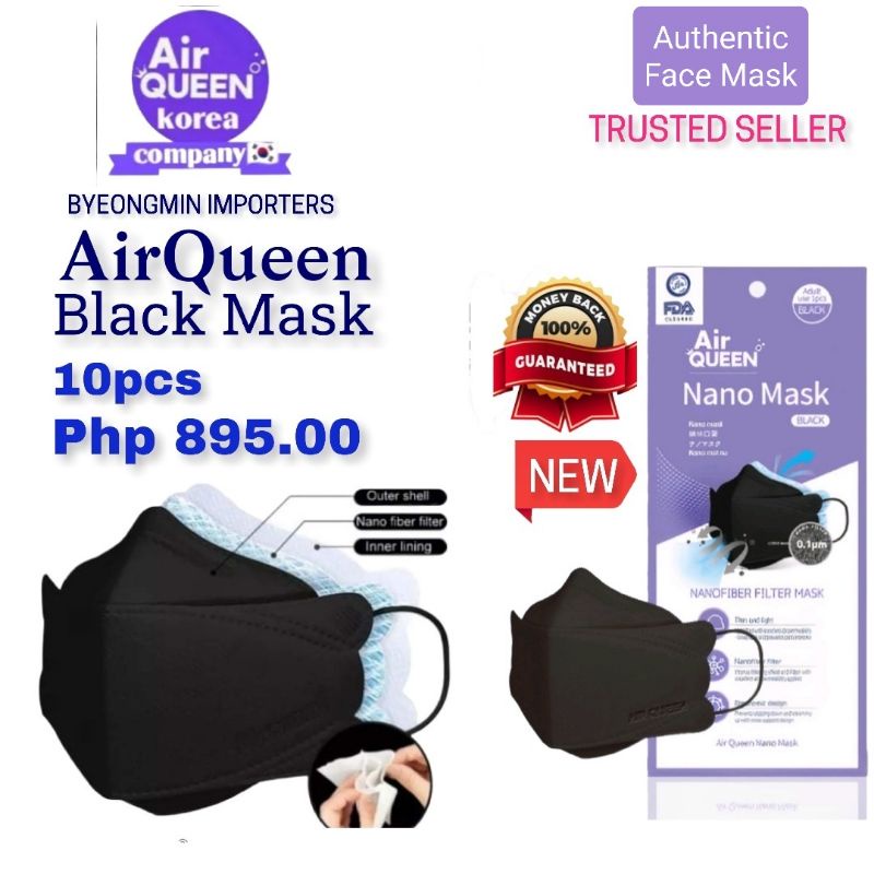 AirQueen Mask | Face Mask | AirQueen Black Mask | AirQueen Nano Filter ...