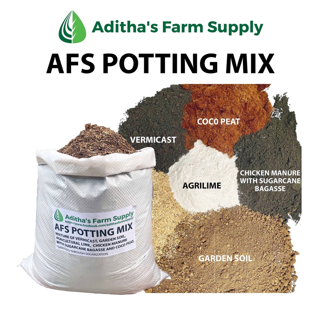 20 kg AFS Potting Mix (Garden Soil, Vermicast, Agricultural Lime