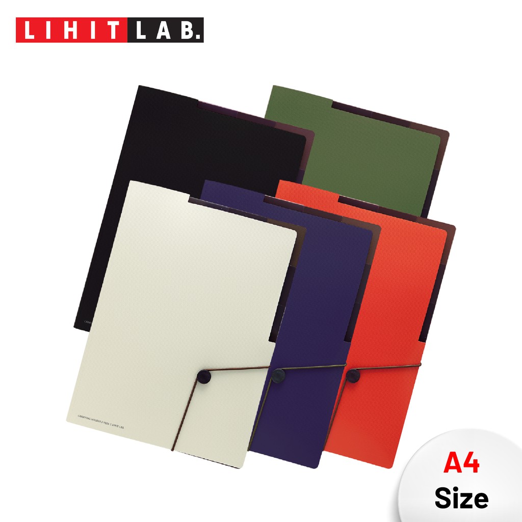 Lihit Lab Smart Fit Carrying Pocket (Folder) for Travel - Black