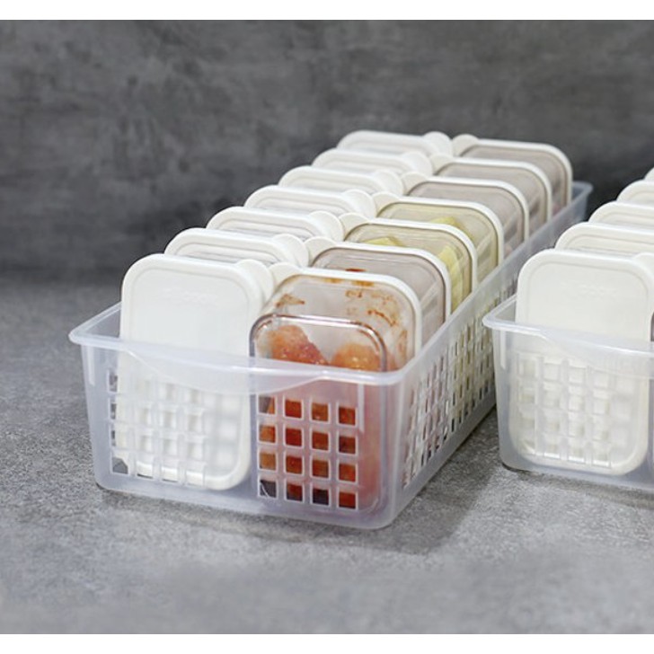 SILICOOK Small Low Food Container Set, 14 Containers + 1 Tray, PP + PE ...