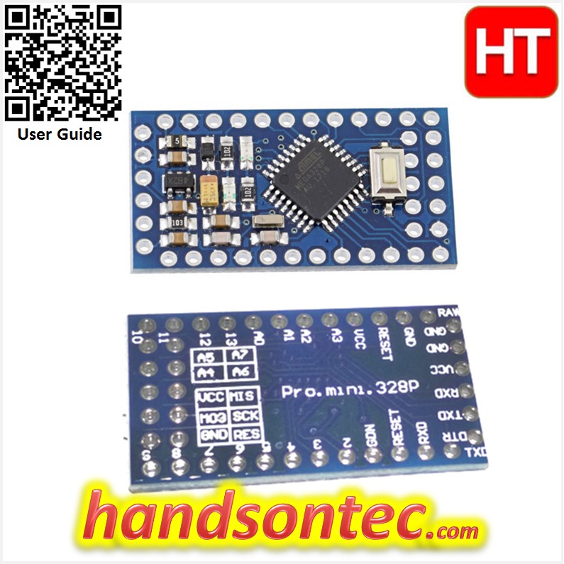 Pro Mini Microcontroller ATmega328 Arduino Compatible Development Board ...