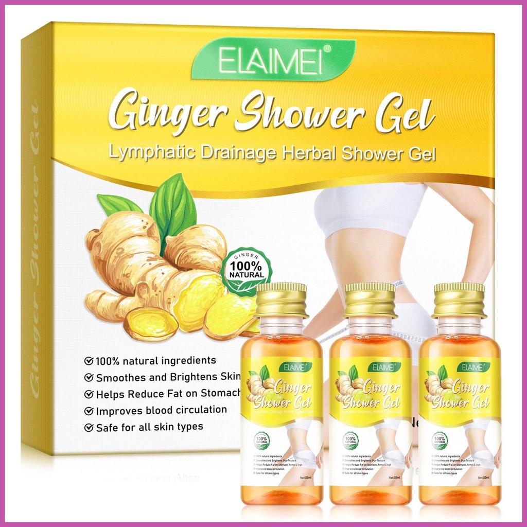 Ginger Shower Gel Ginger Shower Gel Slimming Body Wash 3 Pieces Herbal