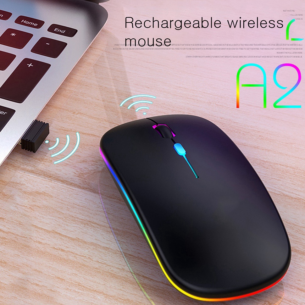 【Ready stock】Rechargeable Mouse Wireless Silent LED Backlit Mice USB ...