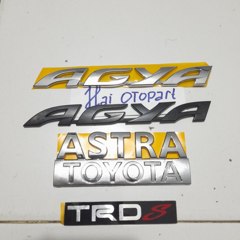 Agya ASTRA TOYOTA TRD S trunk emblem 2016 to 2022 original unit price ...