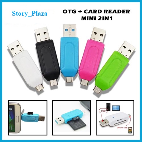 USB OTG + TF Card Reader Mini 2in1 Micro SD Mini minisd microsd data ...