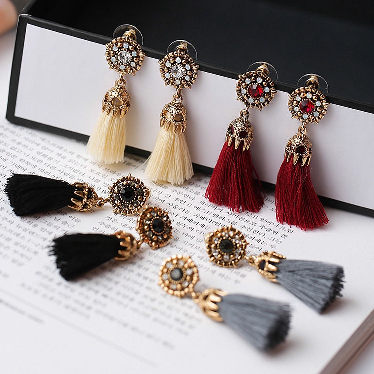 Vintage Tassel Earrings Shopee Philippines