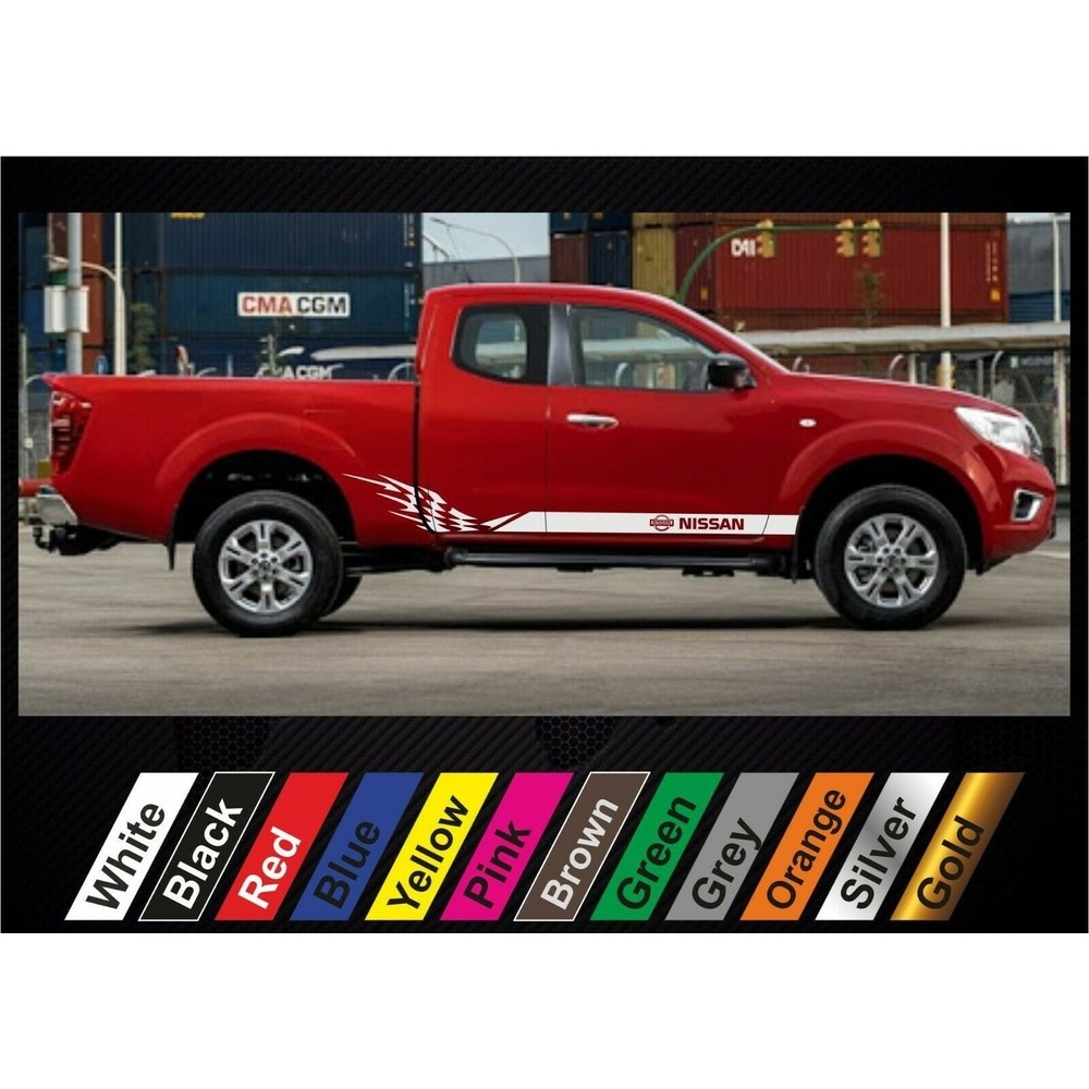 x2 stickers for Nissan Navara graphics side stripe decal sticker #28 ...