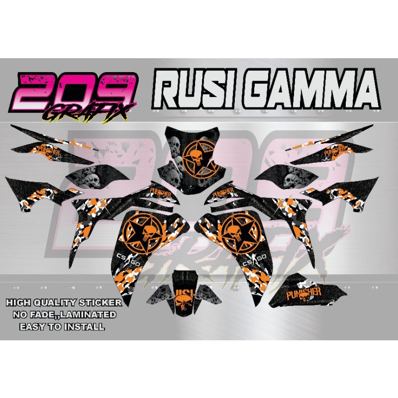 Rusi Gamma Full Body Decals Shopee Philippines