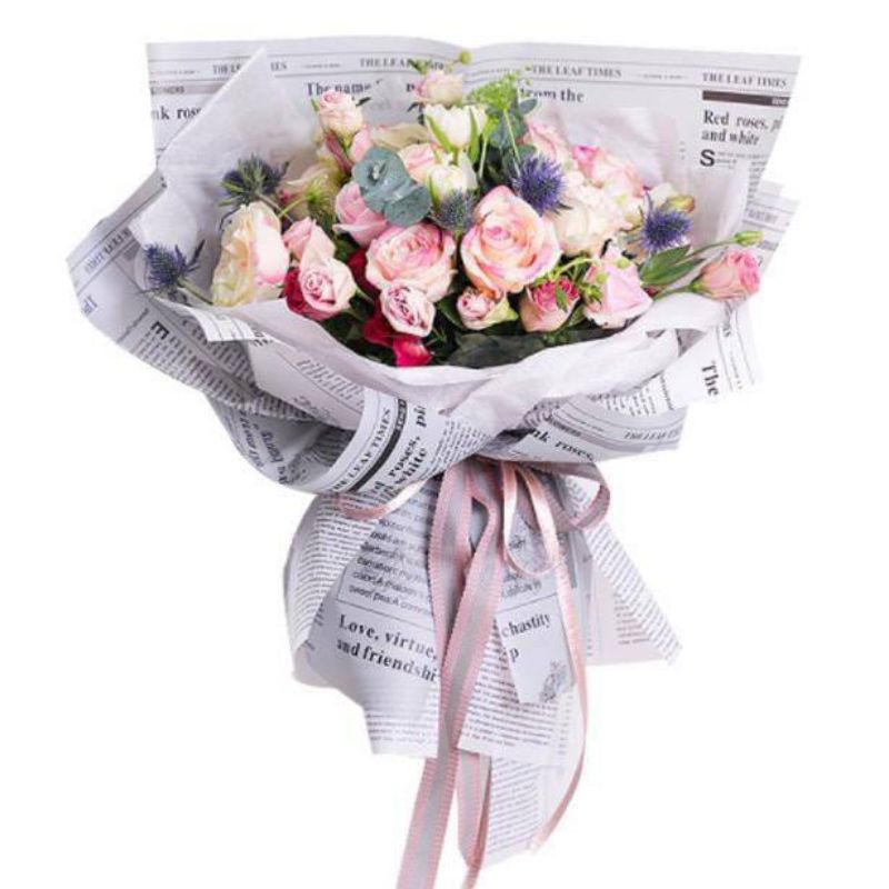 Newspaper cellophane Bouquet Paper Newspaper | Shopee Philippines