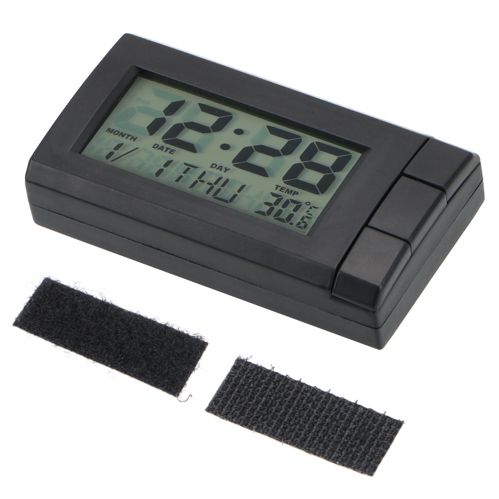 Auto Watch Thermometer Car LCD Digital Display Clock Temperature