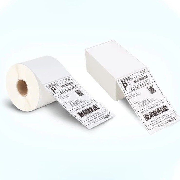 Yco A6 100*150 Sticker label Adhesive Thermal Paper Roll Fold 100x150 ...