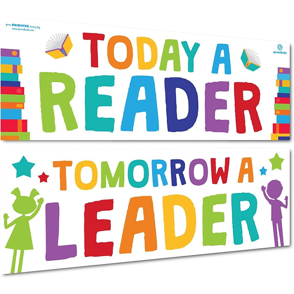 Sproutbrite Classroom Decorations Reading Banner and Poster For ...