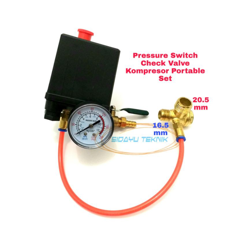 Pressure Switch Check Valve Portable Compressor Set | Shopee Philippines