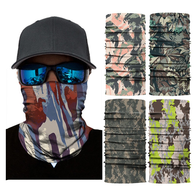 [COD]Camouflage tube mask Head scarf Anti Dust UV Buff motor face Mask ...