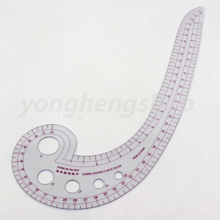 French Curve Sewing Pattern Comma Ruler Measure for Dressmaking