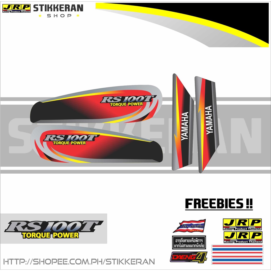 RS100 STOCK FIT DECAL | Shopee Philippines