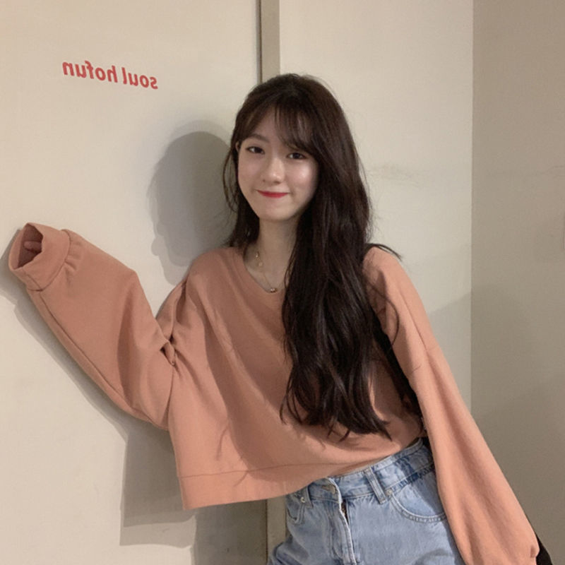 Baggy crop top sweater sale