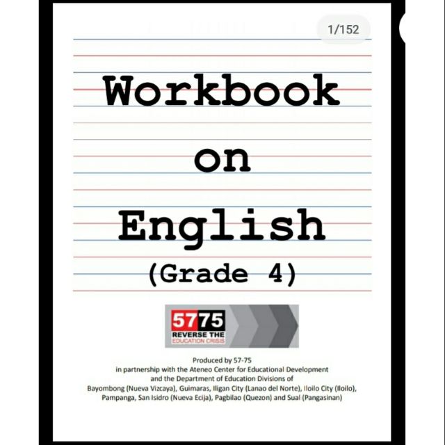 Grade 4 Printed Workbooks English, Math, Science, Grammar | Shopee ...