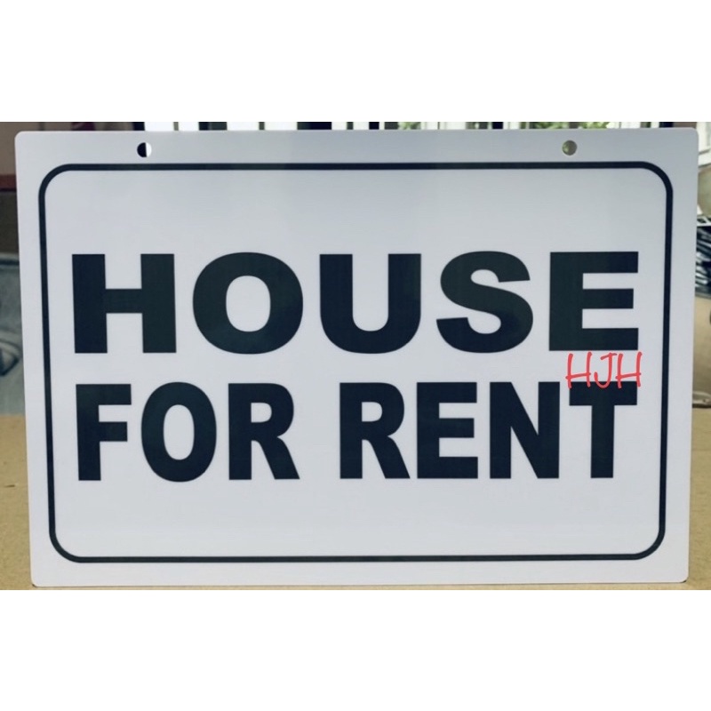 HOUSE FOR RENT PVC WALL SIGNAGE 7.8x11 inches | Shopee Philippines