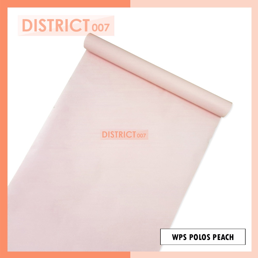 KAYU Wallpaper Material PVC Paper Plain Color Peach Wallpaper Per Roll