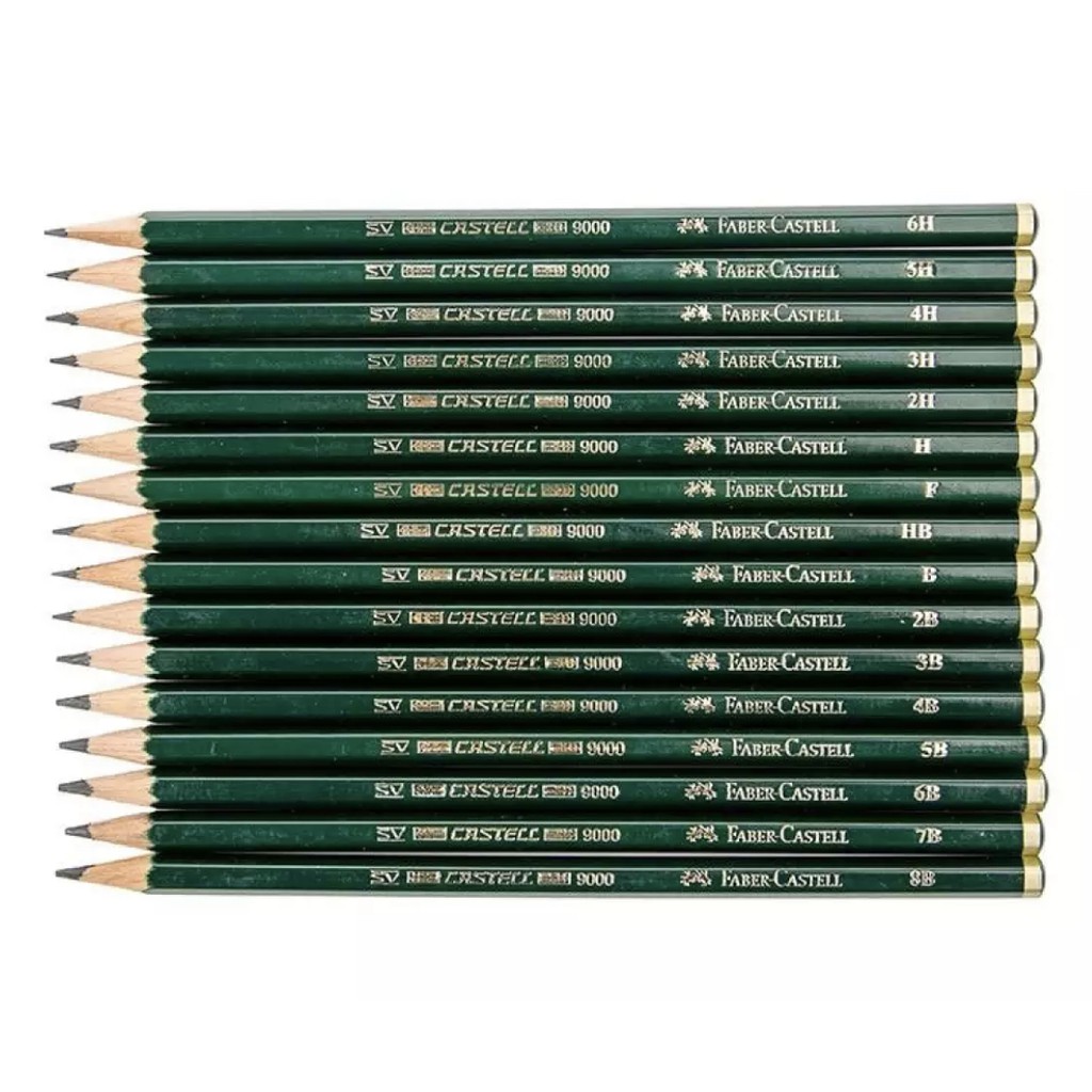 Graphite Sketch Pencil Set 12ct Faber-Castell 9000 -Art 8B - 2H