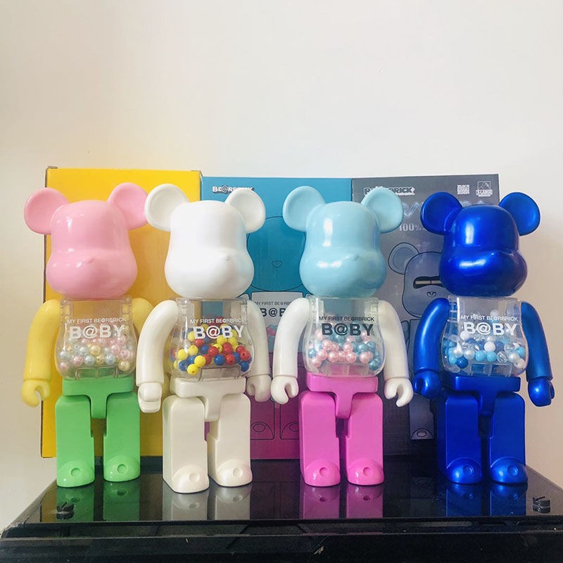 KAWS Bearbrick 400% Diy Trendy Play Decoration Hand-Made Doll Bearbrick ...