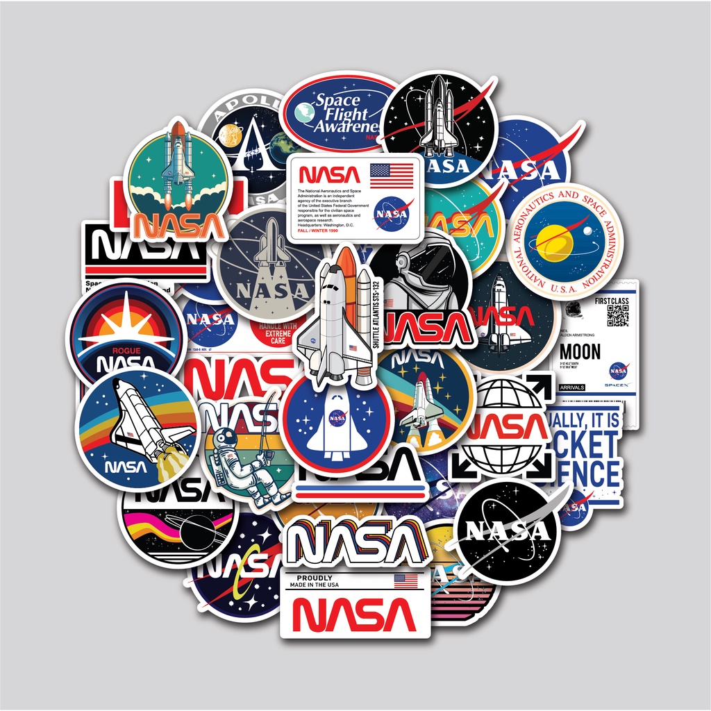 NASA STICKER PACK | TUMBLR STICKER | LAPTOP Stickers for Suitcases and ...
