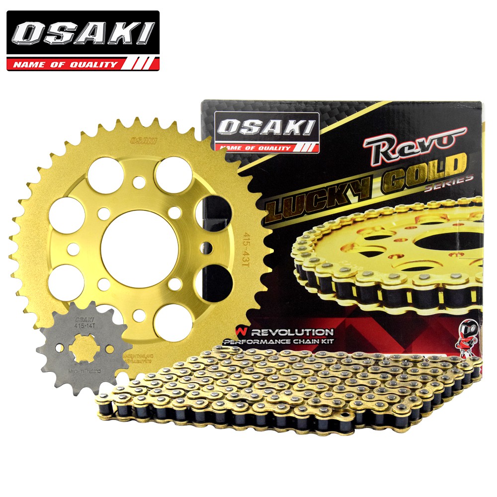 OSAKI Raider 150 (New Breed, Reborn), Raider 150 Fi Lucky Gold Chain and Sprocket Set Shopee