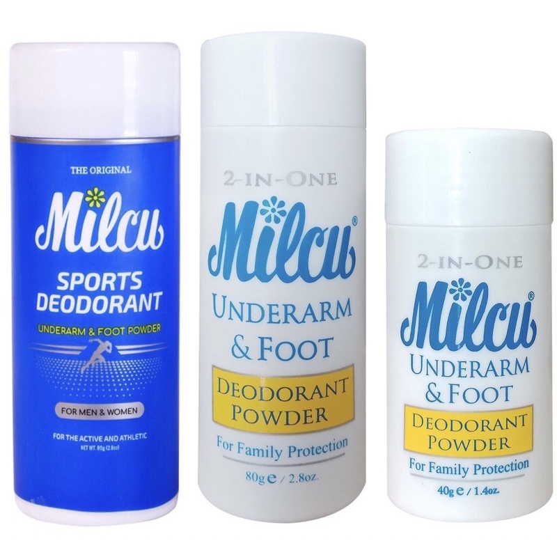 Milcu Underarm & Foot Deodorant Powder 80g Shopee Philippines