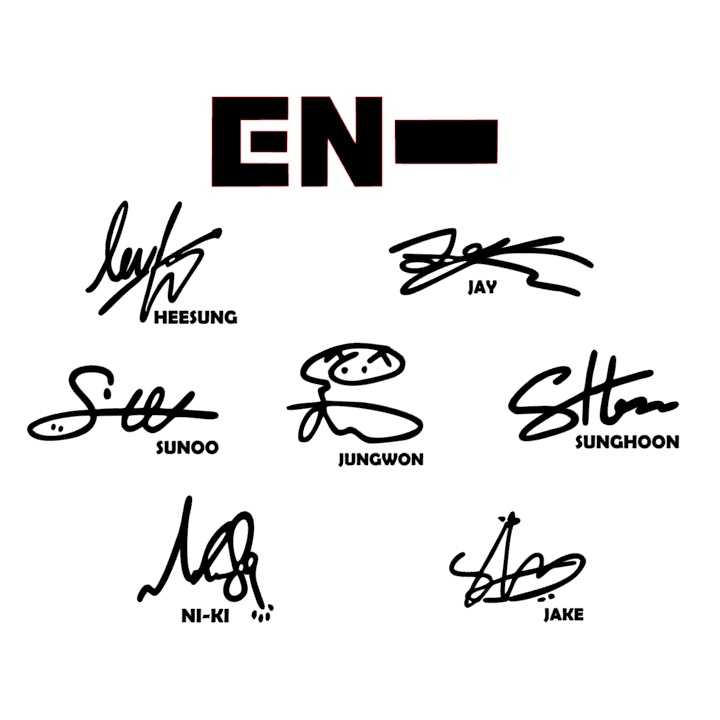 ENHYPEN Signatures - INDIVIDUAL Decal | Vinyl Sticker | Shopee Philippines