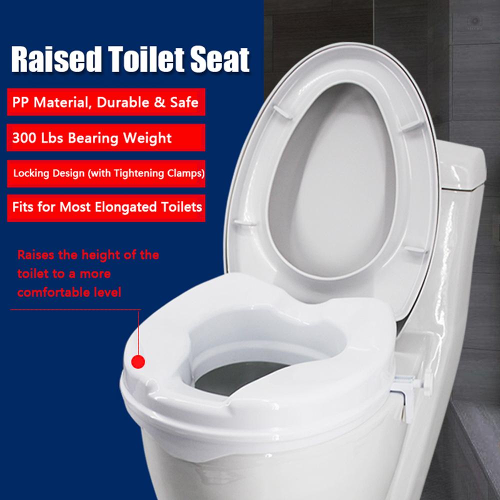 Raised Toilet Seat 300 Lbs Heavy Duty Elevated Toilet Seat with