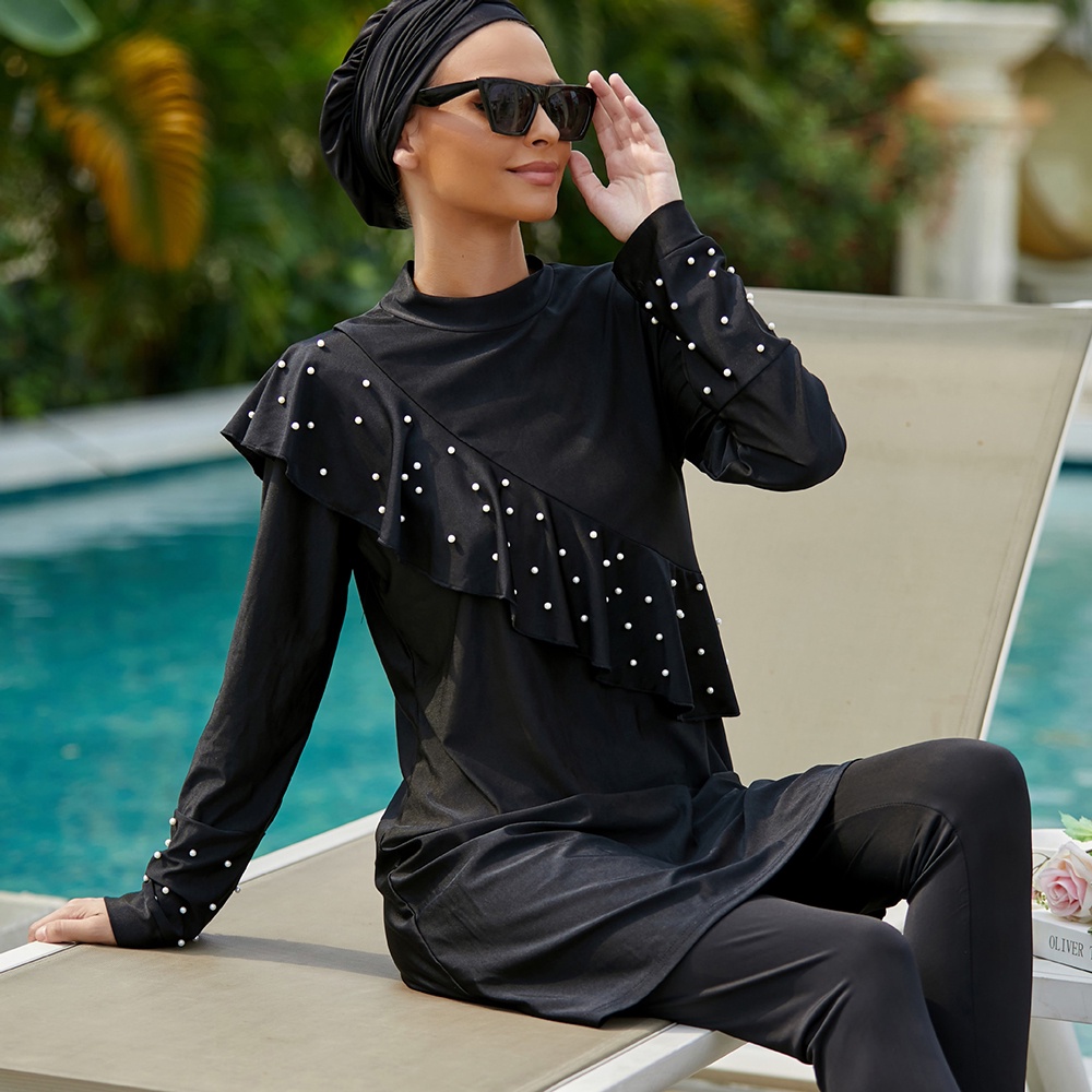 Burkini Long Mujer Muslim Swimwear 3 Pieces Abaya Dubai Arabic Women