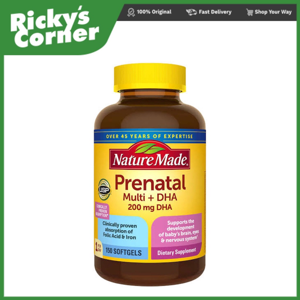 Nature Made Prenatal Multi+DHA 150 tablets Shopee Philippines