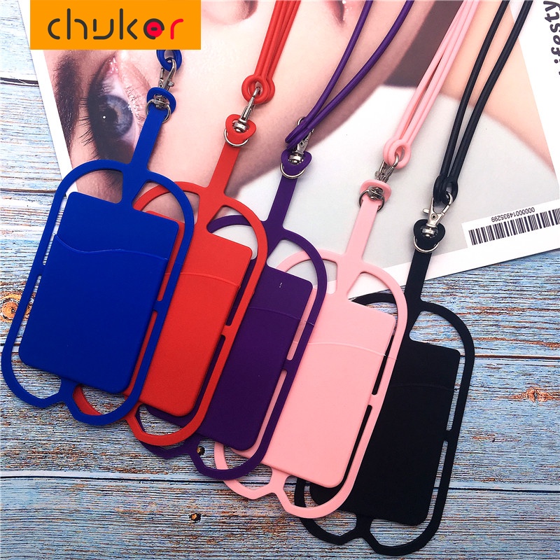 Silicone Cell Phone Lanyard Holder Case Cover Universal Phone Neck
