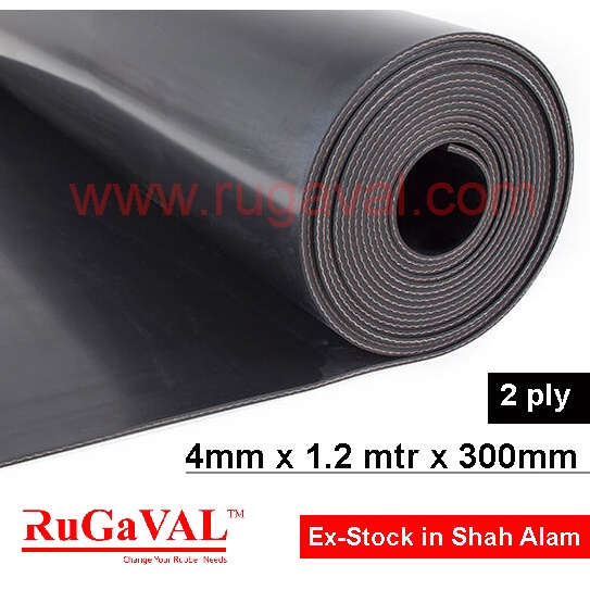 Neoprene Sheet With 2 Ply Fabric Insertion, Size: 4mm X 1.2mtrW X ...