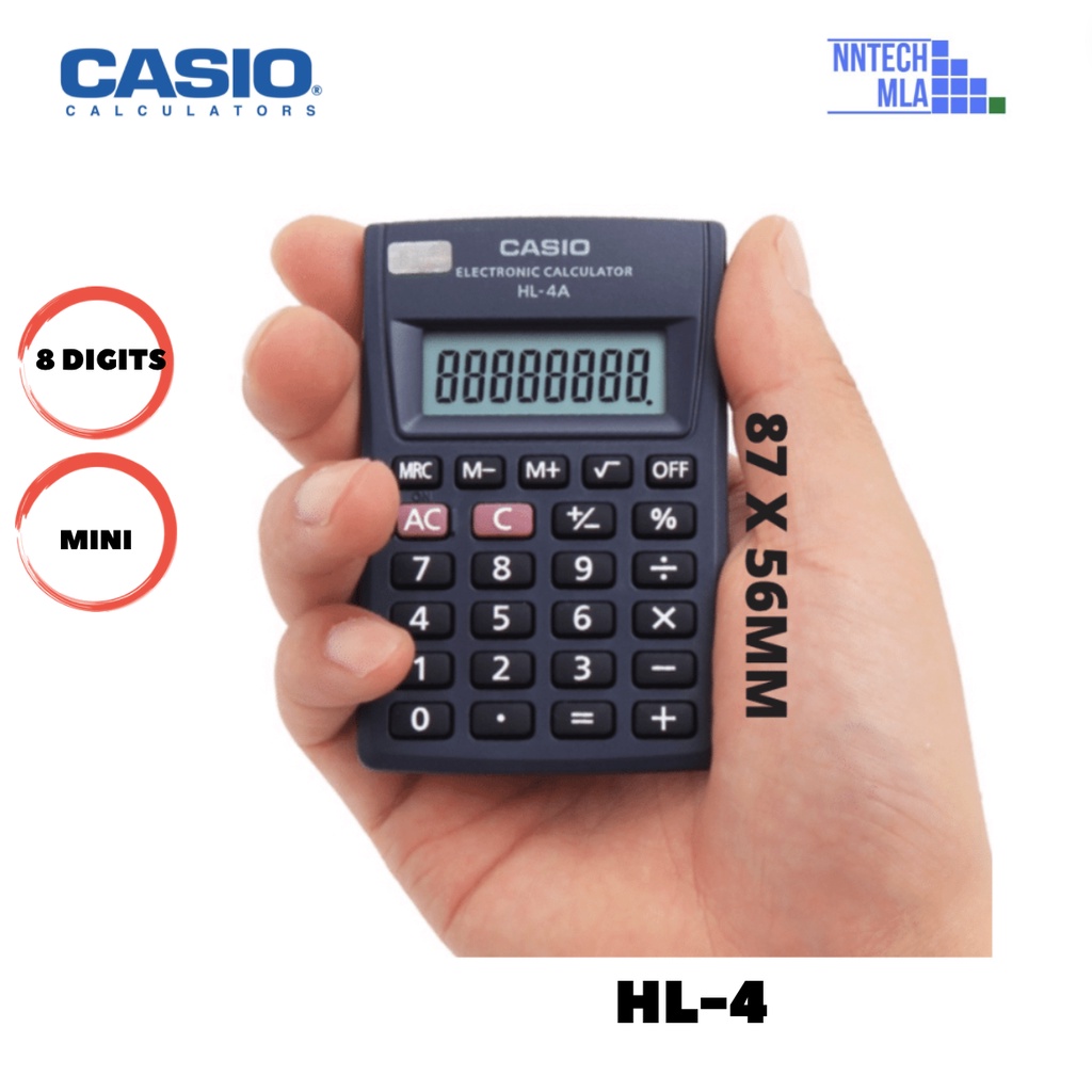 Casio Hl4 Pocket Calculator Shopee Philippines