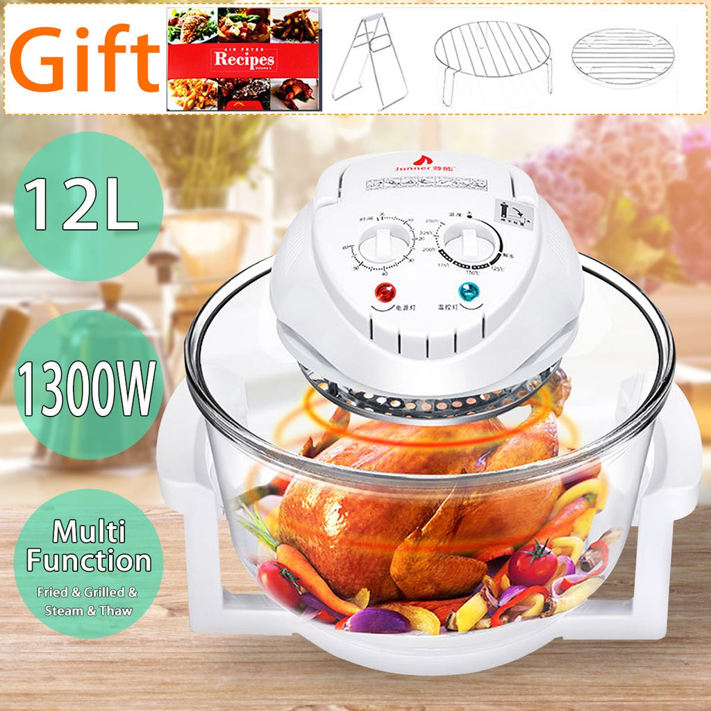 Fryer 1300W 12L Multifunction Conventional Infrared Oven Roaster Air