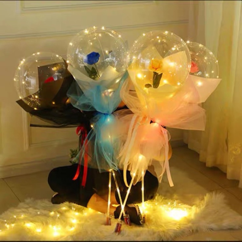 LED Balloon Fairy Light Transparent Clear Balloon Lighted Balloon