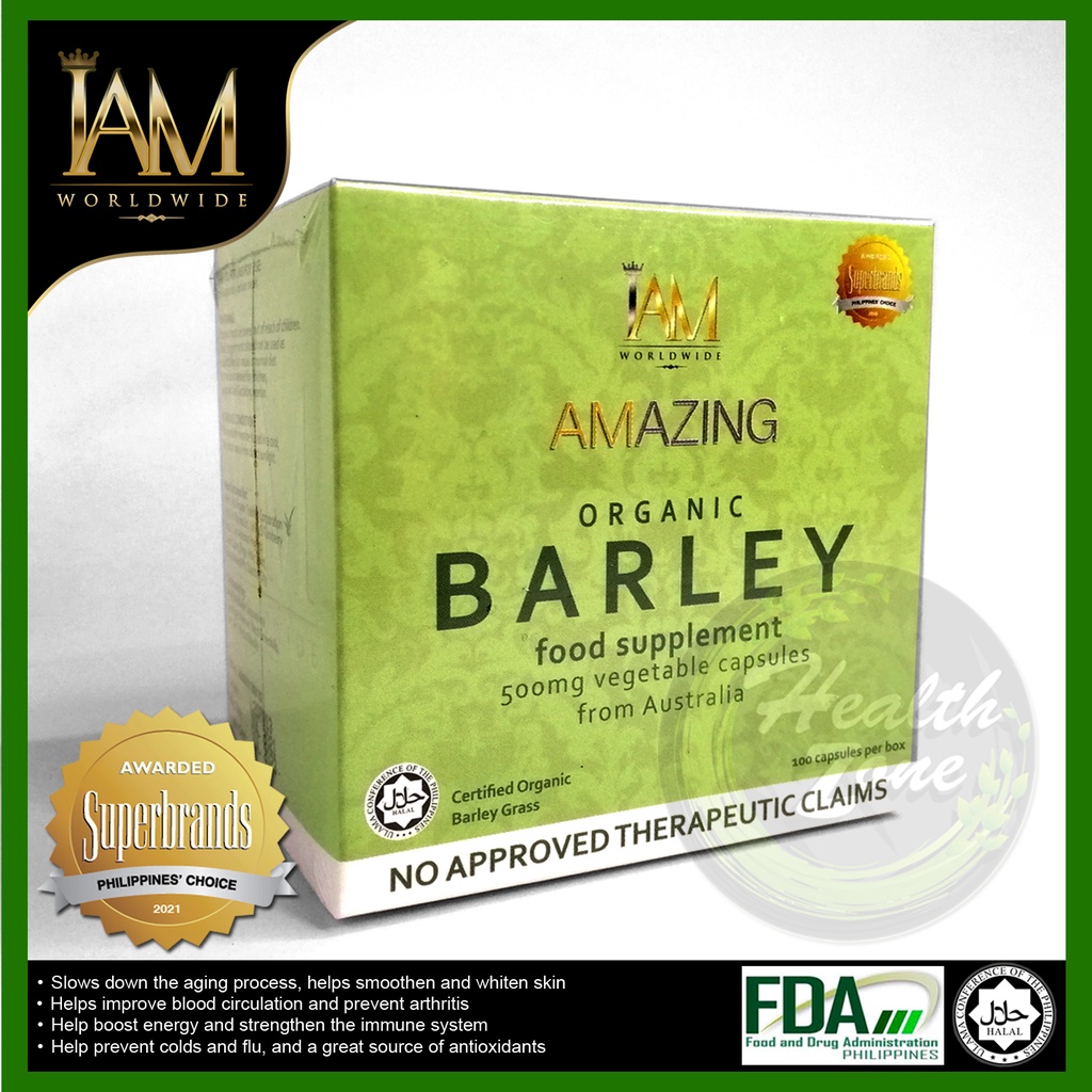 1 Box Iam Amazing Pure Organic Barley Capsules Shopee Philippines