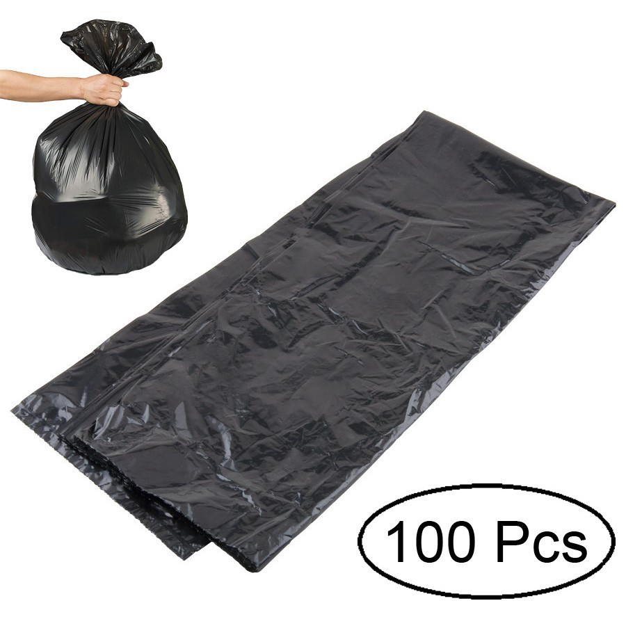 100 Pcs. ] Trash Bags / Garbage Bags Black / Transparent ( S, M, L, XL, XXL  )