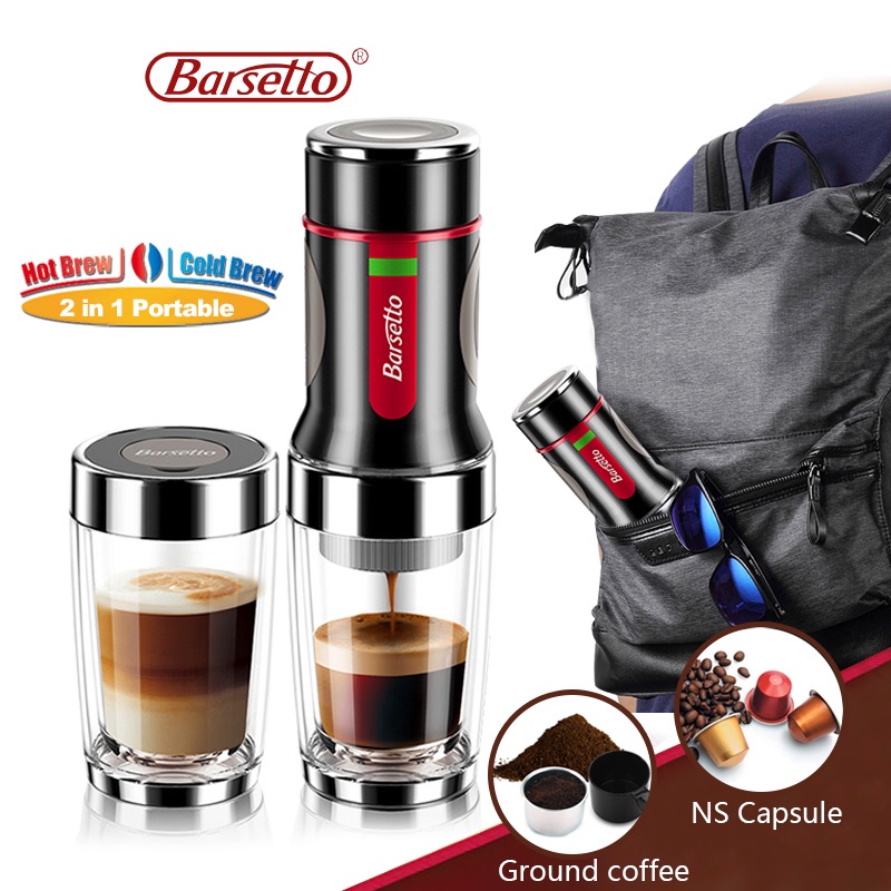 Hibrew Barsetto 2 In 1 Portable Coffee Maker Machine 15 Bar Espresso