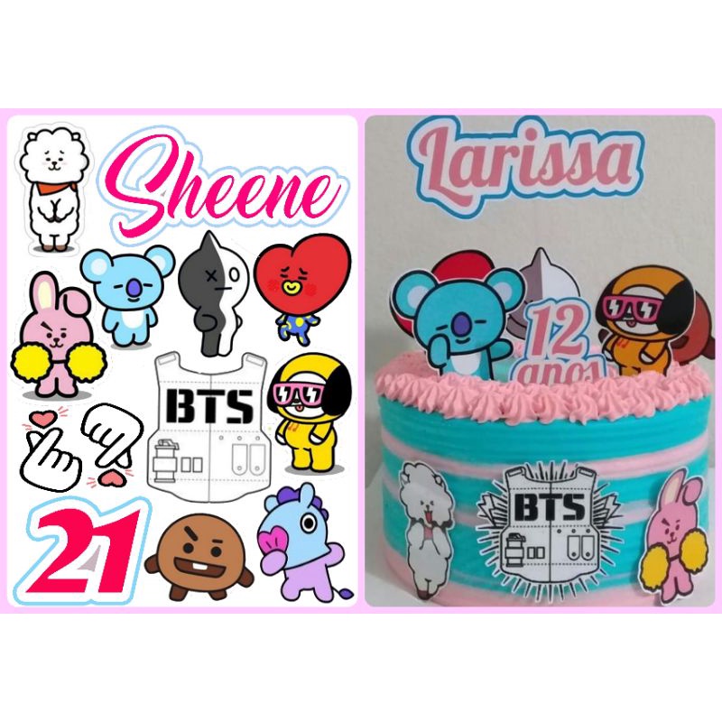 BT21 Printable Topper / CUSTOMIZED Cake &amp; Cupcakes | Shopee Philippines