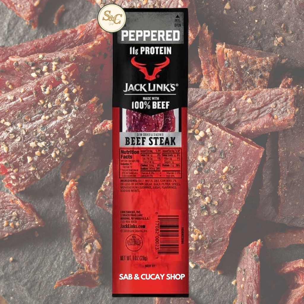 JACK LINK'S SLIM JIM BEEF JERKY STICKS STEAK AND STICKS WITH CHEESE
