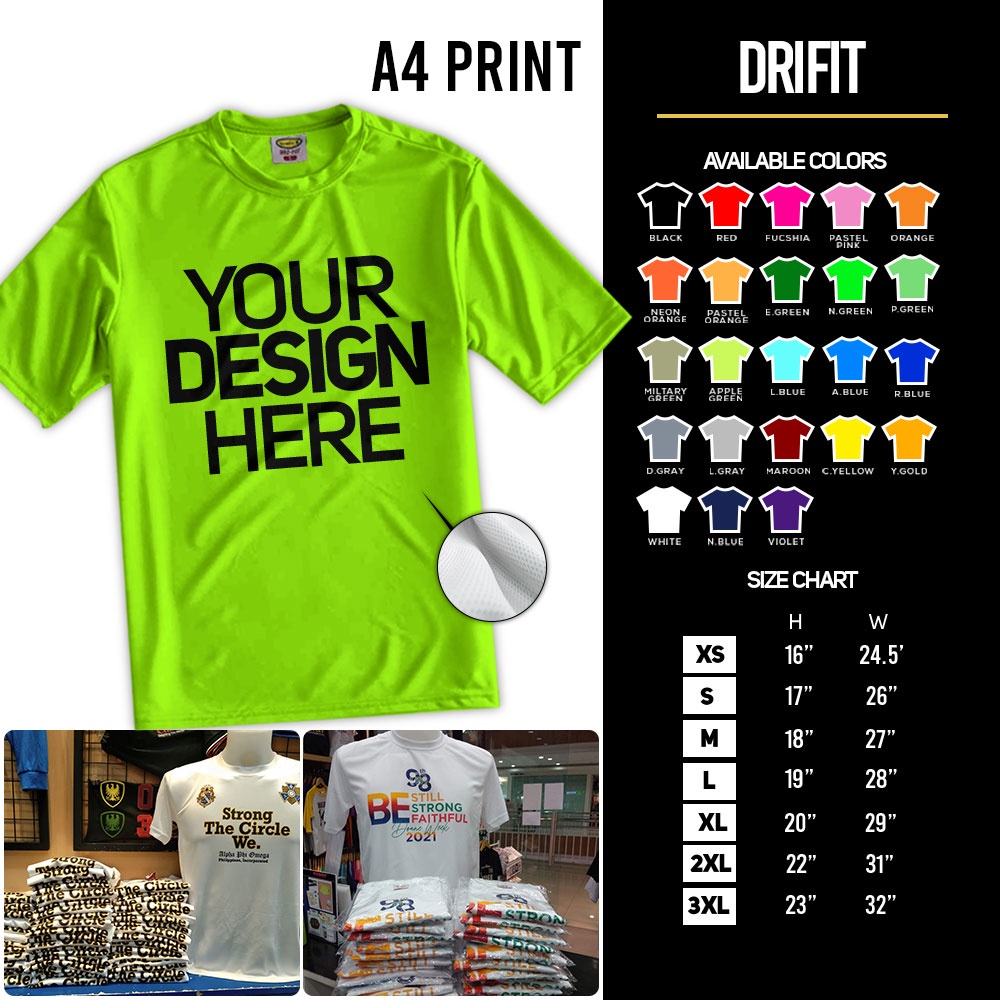 Customized Personalized Cotton Drifit Spandex Tee Shirt Sports Shirt ...