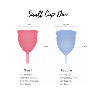 ON HAND] SAALT Menstrual Cup in Soft Duo, Cup Duo and Saalt Twin Pack