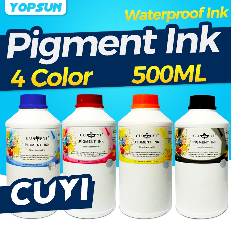 Pigment Ink Waterproof Ink 500ml For EPSON 4 Colors Cuyi Brand Shopee